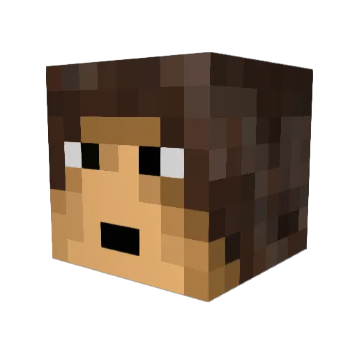 Fenriswolf Minecraft avatar head, 3D render