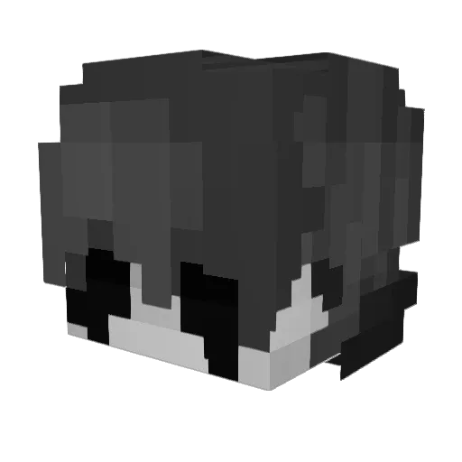 Fenrixis Minecraft avatar head, 3D render