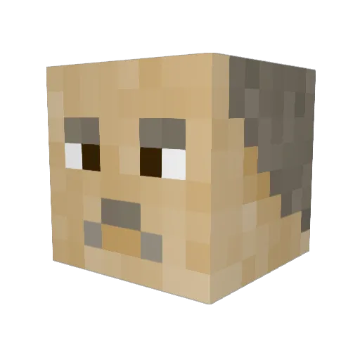 FentReactorYT Minecraft avatar head, 3D render