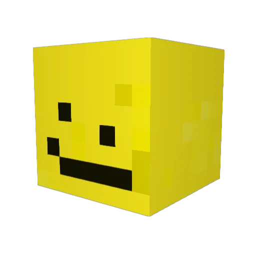 Fenta404 Minecraft avatar head, 3D render