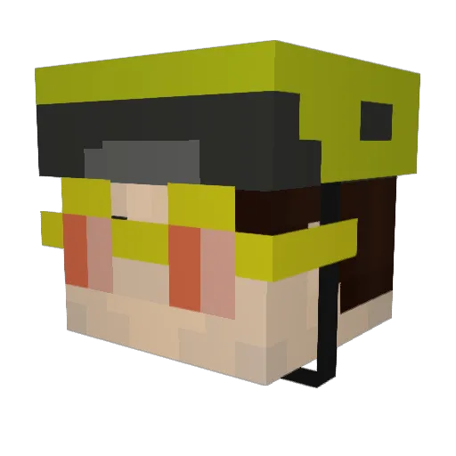 FentanylEnjoyer Minecraft avatar head, 3D render
