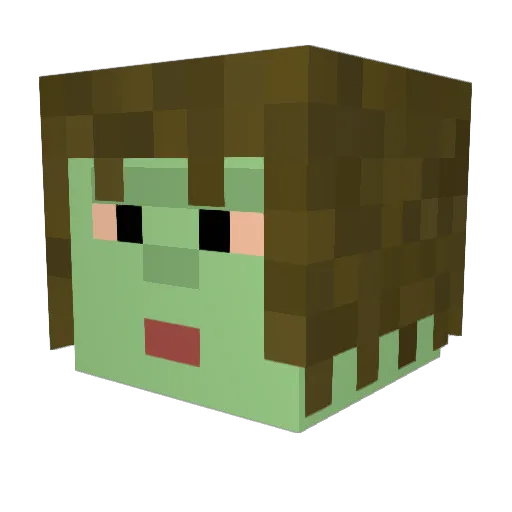 Fentobot69 Minecraft avatar head, 3D render