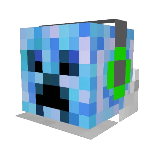 Fenty5 Minecraft avatar head, 3D render