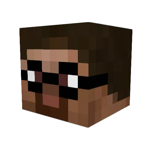 Fentz Minecraft avatar head, 3D render