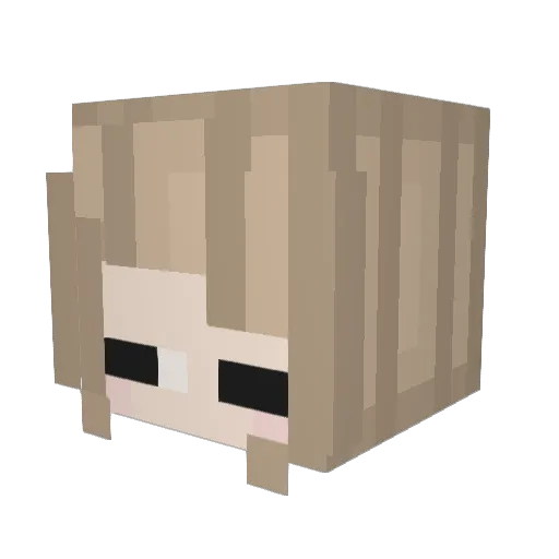 FenvAn Minecraft avatar head, 3D render