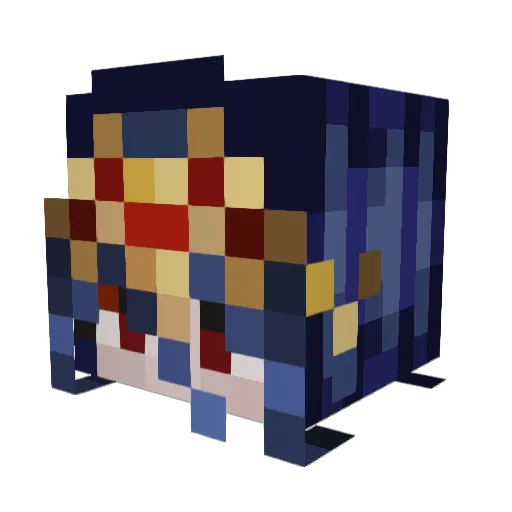 Fenyabus Minecraft avatar head, 3D render