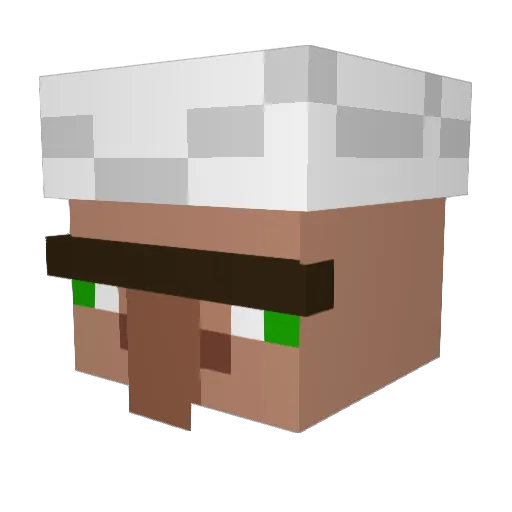 Fenzema Minecraft avatar head, 3D render