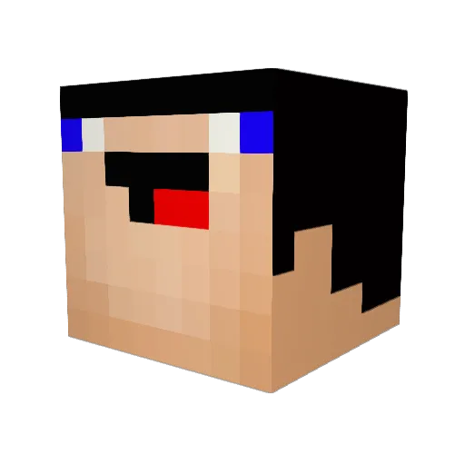 Feogrisha Minecraft avatar head, 3D render
