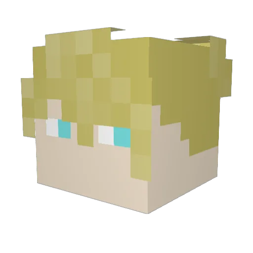 Feox_ Minecraft avatar head, 3D render