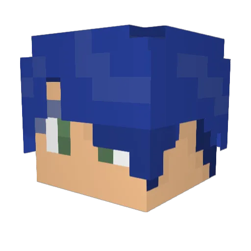 Feoz777 Minecraft avatar head, 3D render