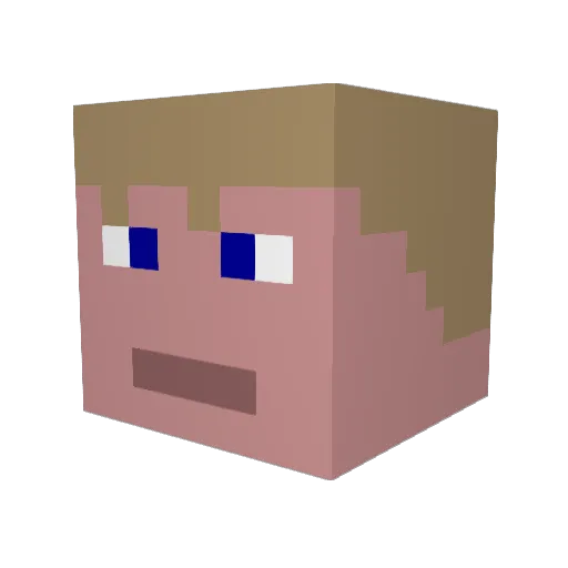 Fepaje Minecraft avatar head, 3D render