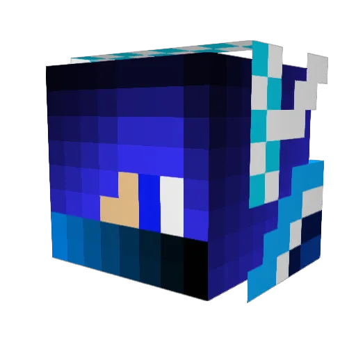 Fer0nik Minecraft avatar head, 3D render