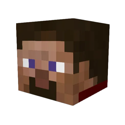 FerTzz Minecraft avatar head, 3D render