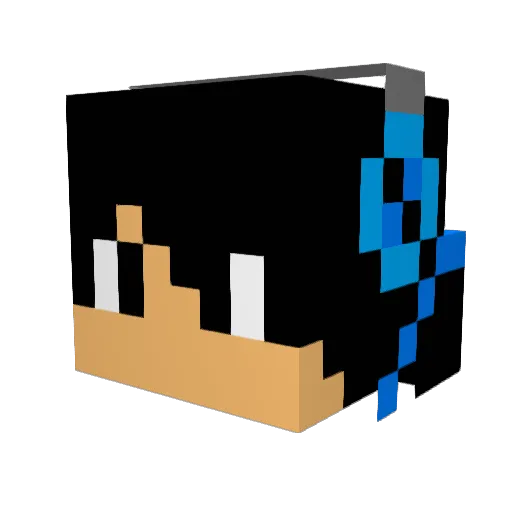 FeraGamw Minecraft avatar head, 3D render