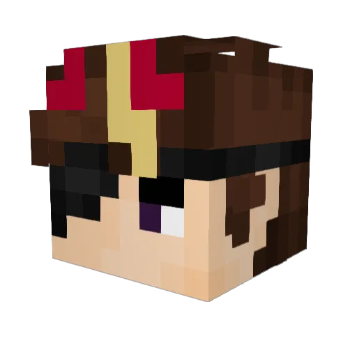 Feracier13 Minecraft avatar head, 3D render