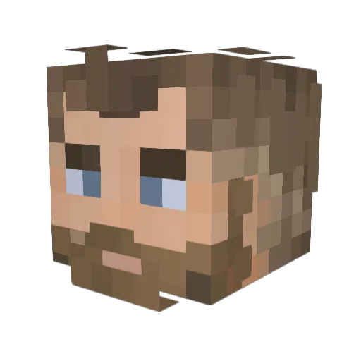 Feral_Creature Minecraft avatar head, 3D render