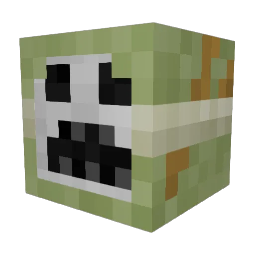 Feral_Variant Minecraft avatar head, 3D render