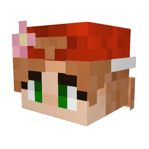 Feralmoonlight Minecraft avatar head, 3D render