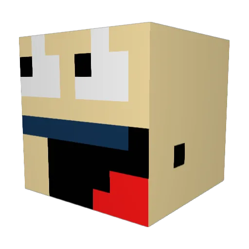 Ferby2311 Minecraft avatar head, 3D render