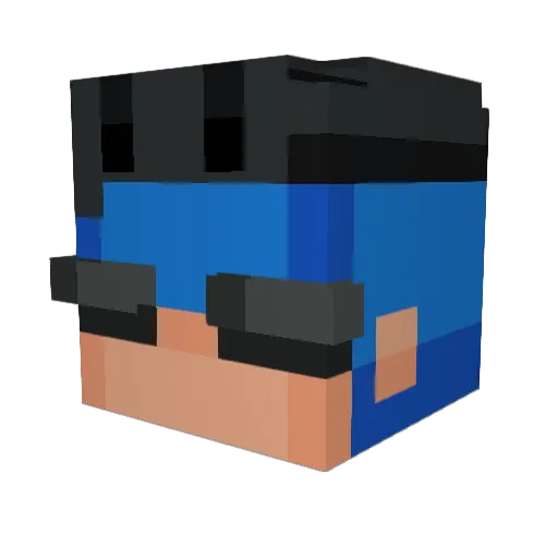 Ferdela2 Minecraft avatar head, 3D render