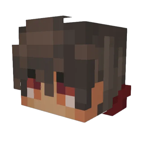 Ferdes Minecraft avatar head, 3D render
