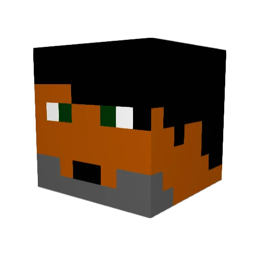 Ferdix2b Minecraft avatar head, 3D render