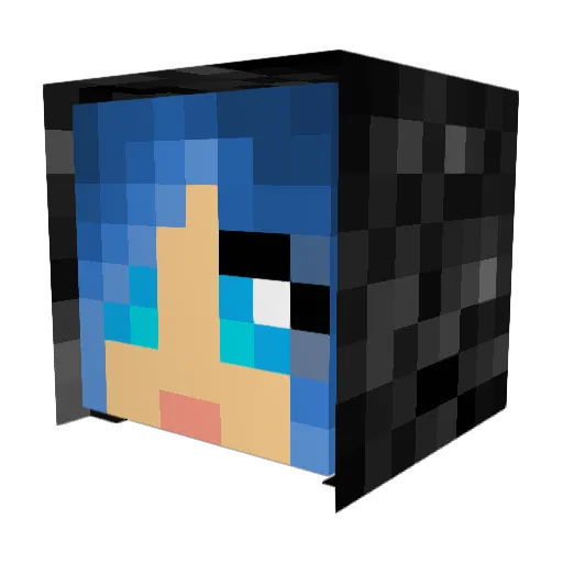 Ferdonna Minecraft avatar head, 3D render