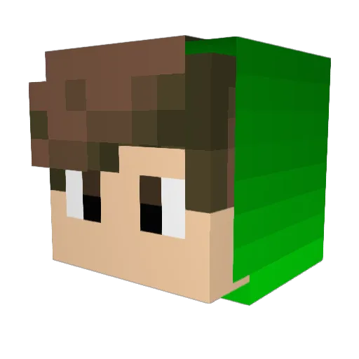 FerencOfficial Minecraft avatar head, 3D render