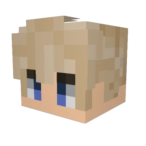 Ferett0 Minecraft avatar head, 3D render