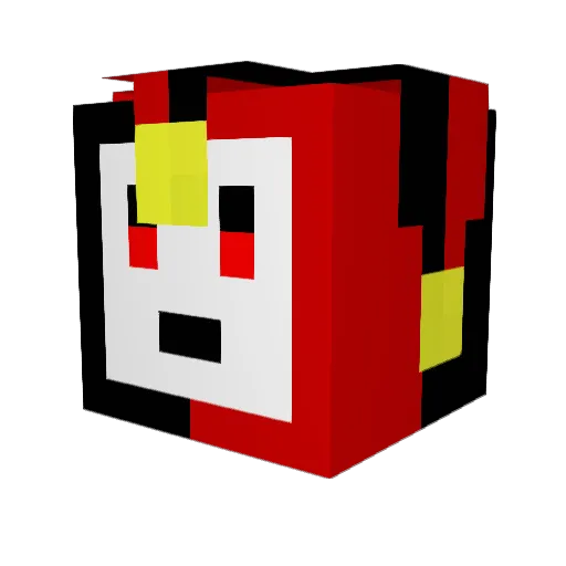 Ferfo Minecraft avatar head, 3D render