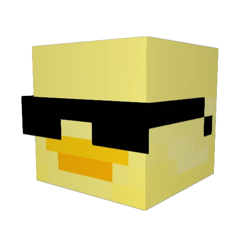Fergangster Minecraft avatar head, 3D render