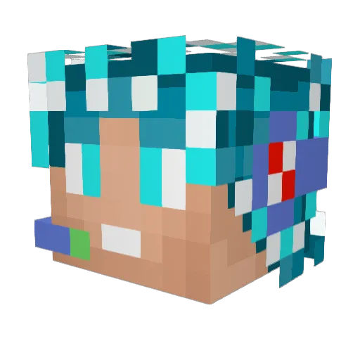 FergelZ Minecraft avatar head, 3D render