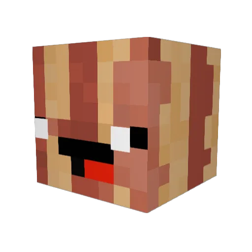 FergieWOW Minecraft avatar head, 3D render