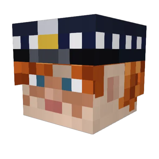 FergusMiller Minecraft avatar head, 3D render