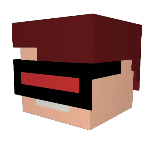 Feri898 Minecraft avatar head, 3D render