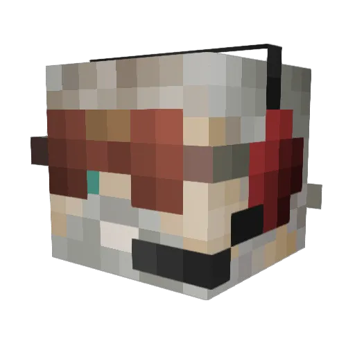 Feriguel Minecraft avatar head, 3D render