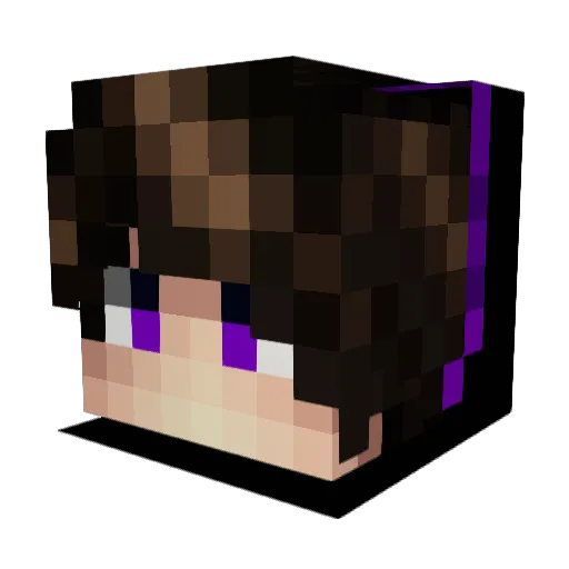 Feringhpack Minecraft avatar head, 3D render