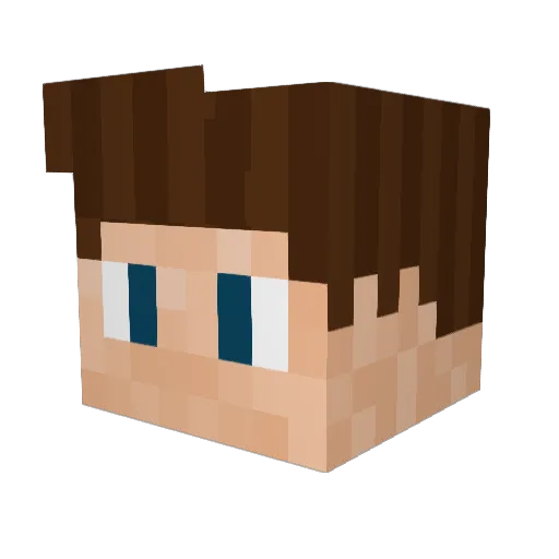 Ferius Minecraft avatar head, 3D render
