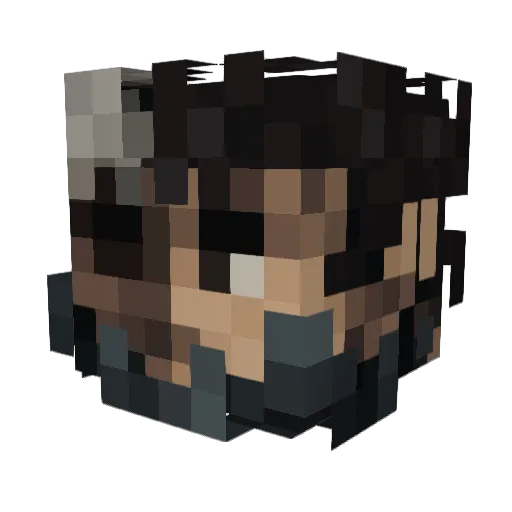 Ferkonator Minecraft avatar head, 3D render