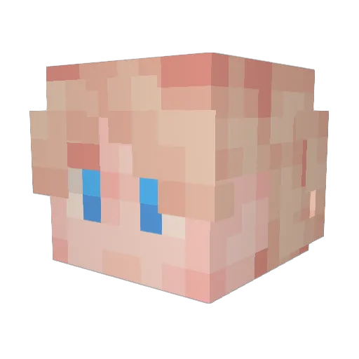 Ferkray Minecraft avatar head, 3D render