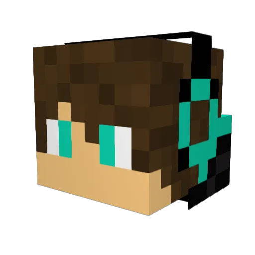 Ferm472 Minecraft avatar head, 3D render