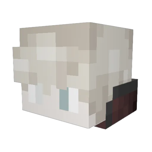FermentedShroom Minecraft avatar head, 3D render