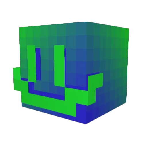 Fermioniz Minecraft avatar head, 3D render