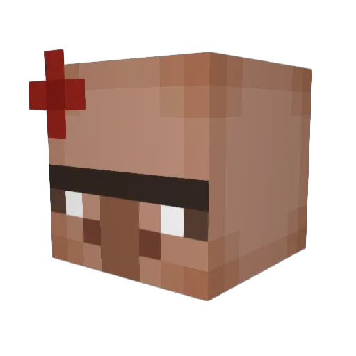 Fermocho Minecraft avatar head, 3D render