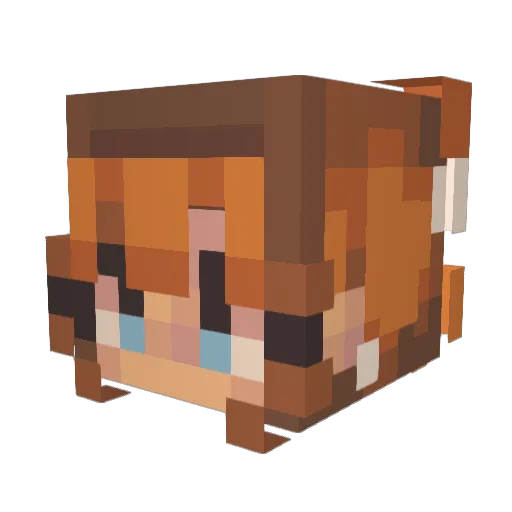 FernFe Minecraft avatar head, 3D render