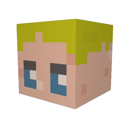 FernSer_ Minecraft avatar head, 3D render