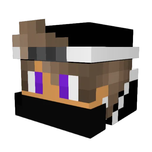 FernTheDeadly Minecraft avatar head, 3D render
