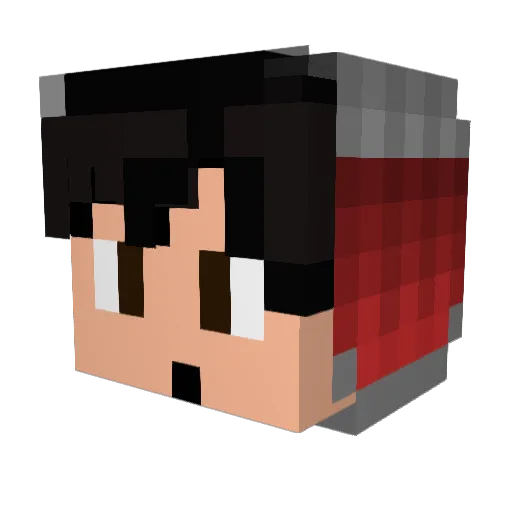 Ferna_YT Minecraft avatar head, 3D render