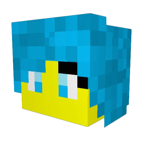 Fernah Minecraft avatar head, 3D render