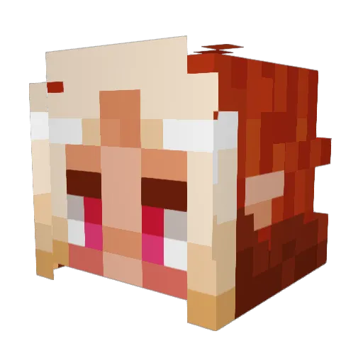 Fernalizer Minecraft avatar head, 3D render